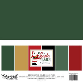 Santa Claus - Echo Park Solids Collection Kit 12"X12"