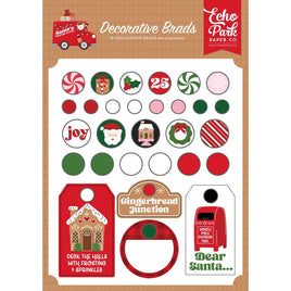 Santa's Christmas Delivery - Echo Park Decorative Brads