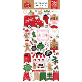 Accents, Santa's Christmas Delivery - Echo Park Chipboard 6"X13"