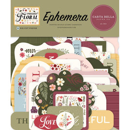 Icons, Pressed Floral - Carta Bella Cardstock Ephemera
