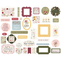 Icons, Pressed Floral - Carta Bella Cardstock Ephemera