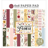 Pressed Floral - Carta Bella Double-Sided Paper Pad 6"X6"