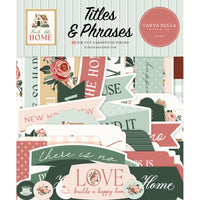 Titles & Phrases, Feels Like Home - Carta Bella Cardstock Ephemera