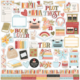 Element - Bookish Cardstock Stickers 12"X12"