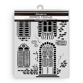 Venice City of Art windows - Stamperia Stencil 7.87"X9.84"