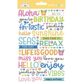 Words, Summer Fun - Doodlebug Puffy Stickers