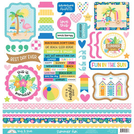 Summer Fun - Doodlebug This & That Cardstock Stickers