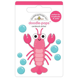 Louie Lobster, Summer Fun - Doodlebug Doodle-Pops 3D Sticker