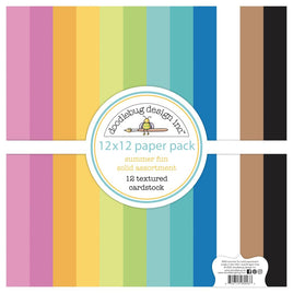 Summer Fun - Doodlebug Textured Double-Sided Cardstock 12"X12"