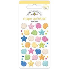 Sweet Shells, Summer Fun - Doodlebug Sprinkles Adhesive Enamel Shapes