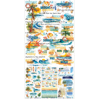 Beach Vibes - 49 And Market Rub-On Transfer Set 6"X12"