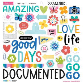 Icons, Documented - Bella Blvd Ciao Chipboard Stickers 12"X12"
