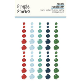 Simple Vintage Flannel Season - Simple Stories Glossy Enamel Dots 60/Pkg