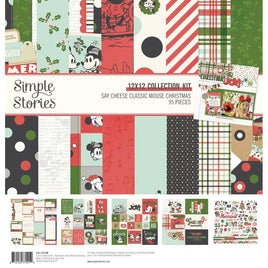 Say Cheese Classic Mouse Christmas - Simple Stories Collection Kit 12"X12"