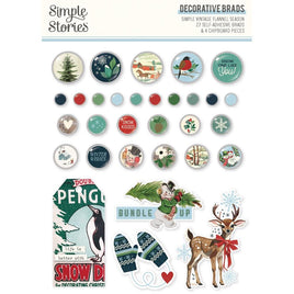 Simple Vintage Flannel Season - Simple Stories Decorative Brads