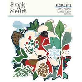Floral - Simple Vintage Flannel Season Bits & Pieces Die-Cuts