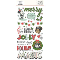 Say Cheese Classic Mouse Christmas - Simple Stories Foam Stickers