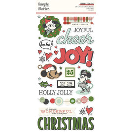 Say Cheese Classic Mouse Christmas - Simple Stories Foam Stickers