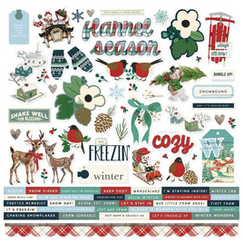 Simple Vintage Flannel Season - Simple Stories Cardstock Stickers 12"X12"