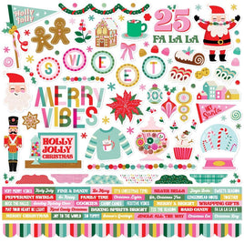 Hard Candy Christmas - Simple Stories Cardstock Stickers 12"X12"
