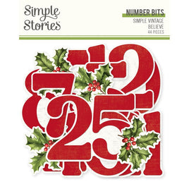Number - Simple Vintage Believe Bits & Pieces Die-Cuts