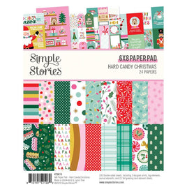 Hard Candy Christmas - Simple Stories Double-Sided Paper Pad 6"X8" 24/Pkg