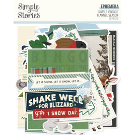 Big - Simple Vintage Flannel Season Bits & Pieces Die-Cuts