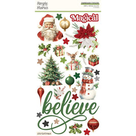 Simple Vintage Believe - Simple Stories Chipboard Stickers 6"X12"