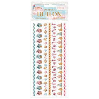 Candy Christmas Stripes - Stamperia Rub-On 4