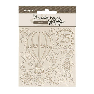 Candy Christmas Air Balloons - Stamperia Decorative Chips 5.5