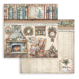 The Owl's House Fireplace - Stamperia Double-Sided Cardstock 12"x12"