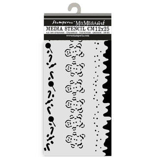 Candy Christmas Stripes - Stamperia Stencil 4.72