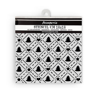 Candy Christmas Tree Pattern - Stamperia Stencil 7
