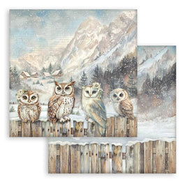 The Owl's House Owls - Stamperia Double-Sided Cardstock 12"x12"