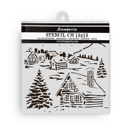 The Owl's House Cottage - Stamperia Stencil 7"X7"