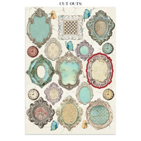 Alice In Christmas - Stamperia Junk Journal Stickers, Cut-outs And Backgrounds