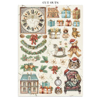 Alice In Christmas - Stamperia Junk Journal Stickers, Cut-outs And Backgrounds