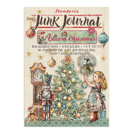 Alice In Christmas - Stamperia Junk Journal Stickers, Cut-outs And Backgrounds