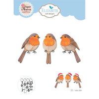 Festive Robin - Elizabeth Craft Metal Die