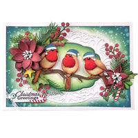 Festive Robin - Elizabeth Craft Metal Die
