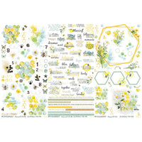 Botanical Buzz - 49 And Market Rub-On Transfer Set 6"X12"
