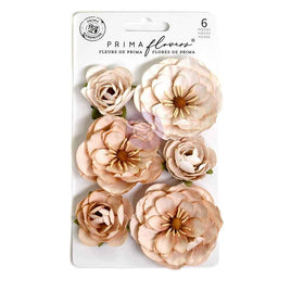 Pumpkin Dust, Bewitched - Prima Paper Flowers 6/Pkg