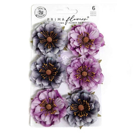 Moonlit Petals, Bewitched - Prima Paper Flowers 6/Pkg