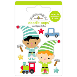 Santa'a Elves - Doodlebug Doodle-Pops 3D Stickers