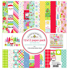 Oh What Fun - Doodlebug Double-Sided Paper Pack 12"X12" 12/Pkg
