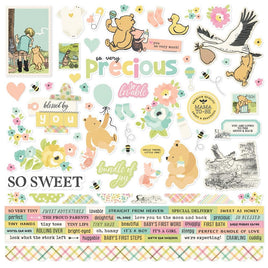 Classic Pooh Baby - Simple Stories Cardstock Stickers 12"x12"