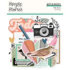 Take Note - Simple Stories Bits & Pieces Die Cuts 57/Pkg