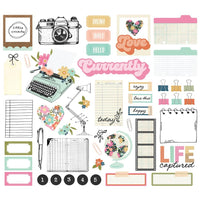 Take Note - Simple Stories Office Ephemera Die Cuts 49/Pkg