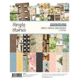 Simple Vintage Junk Drawer - Simple Stories Double-Sided 6"x8" Paper Pack