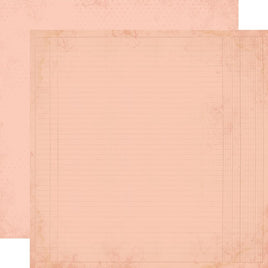 Carnation - Simple Stories Vintage Junk Double-Sided Cardstock 12"x12"